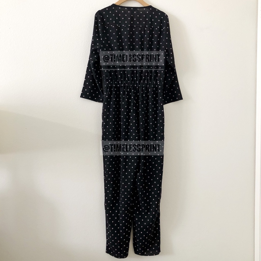 Black Jumpsuit w/ Purple Polka Dots - Picture 5 of 6